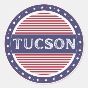 Tucson City Pride Emblem – American Identity Classic Round Sticker