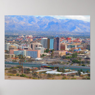 Tucson City Skyline Poster