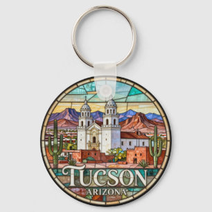 Tucson Modern Desert Landscape 🌵 Key Ring