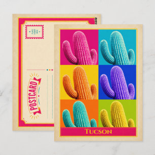 Tucson Postcard Arizona Cactus Vintage