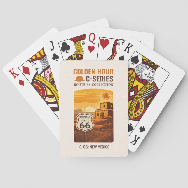 Tucumcari Centennial Adobe Sunset Deck Playing Cards (Back)