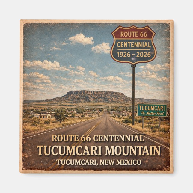 Tucumcari Route 66 Fridge Decor Keepsake Fridge Magnet (Front)