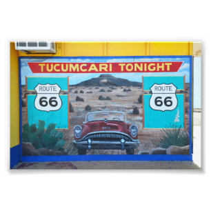 Tucumcari Tonight Mural, Route 66, New Mexico Photo Print