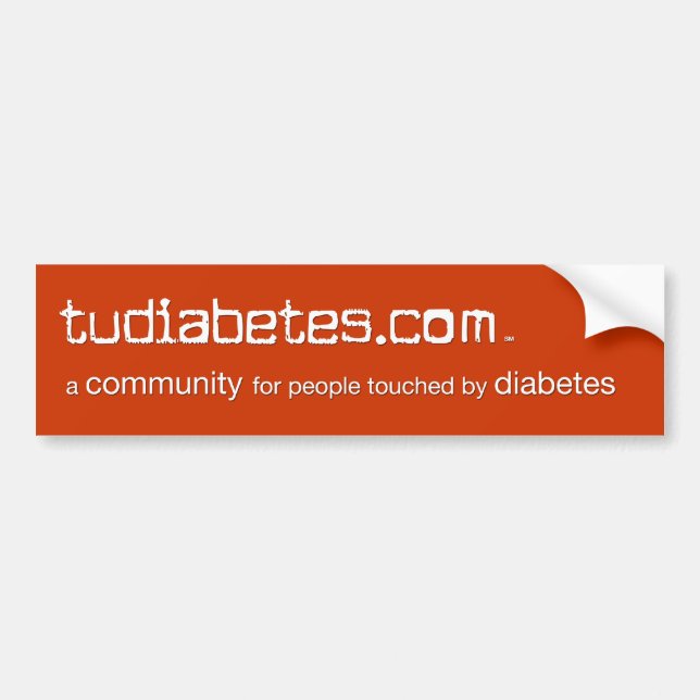 TuDiabetes.com  Bumper Sticker |GotColor Line| (Front)