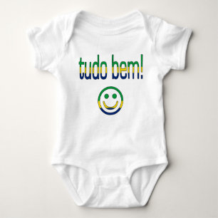 Tudo Bem! Brazil Flag Colours Baby Bodysuit