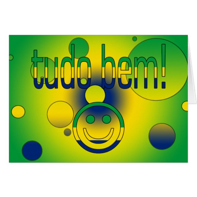 Tudo Bem! Brazil Flag Colours Pop Art (Front Horizontal)