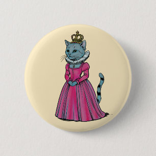 Tudor Cat Queen Mouser History buff 6 Cm Round Badge