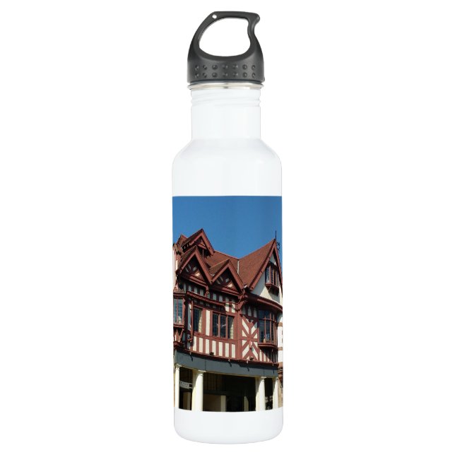 Tudor oak frame building, Edinburgh, Scotland 710 Ml Water Bottle (Front)