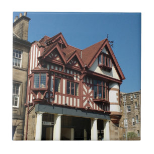 Tudor oak frame building, Edinburgh, Scotland Ceramic Tile