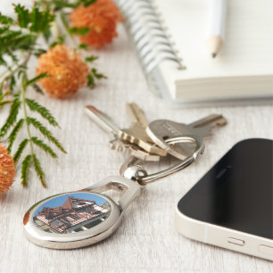 Tudor oak frame building, Edinburgh, Scotland Key Ring