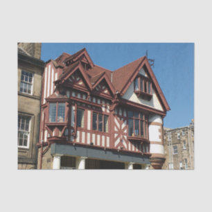 Tudor oak frame building, Edinburgh, Scotland Tissue Paper