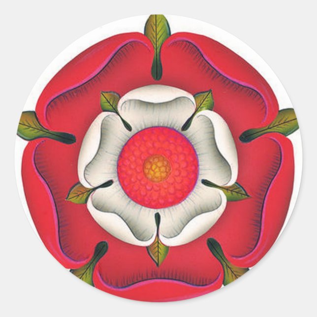 Tudor Rose Classic Round Sticker (Front)