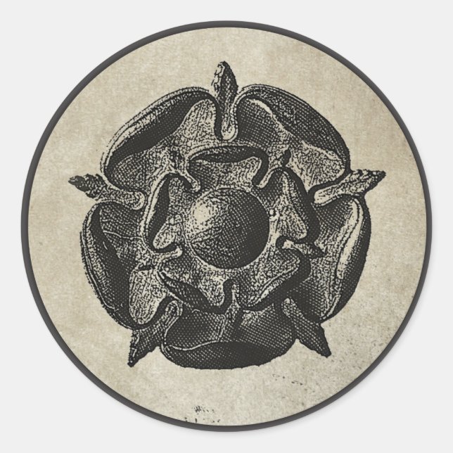 Tudor Rose Classic Round Sticker (Front)