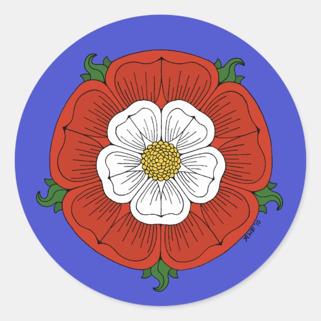 Tudor Rose Classic Round Sticker (Front)