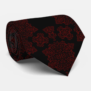 Tudor Rose Damask  (Red) Tie