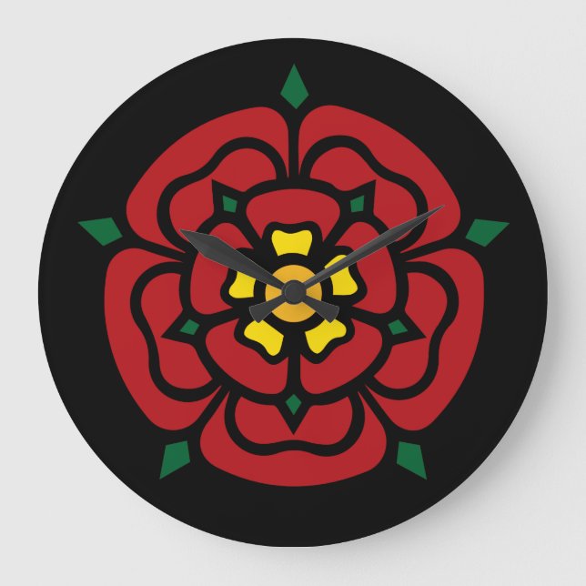Tudor Rose - English Rose Large Clock (Front)
