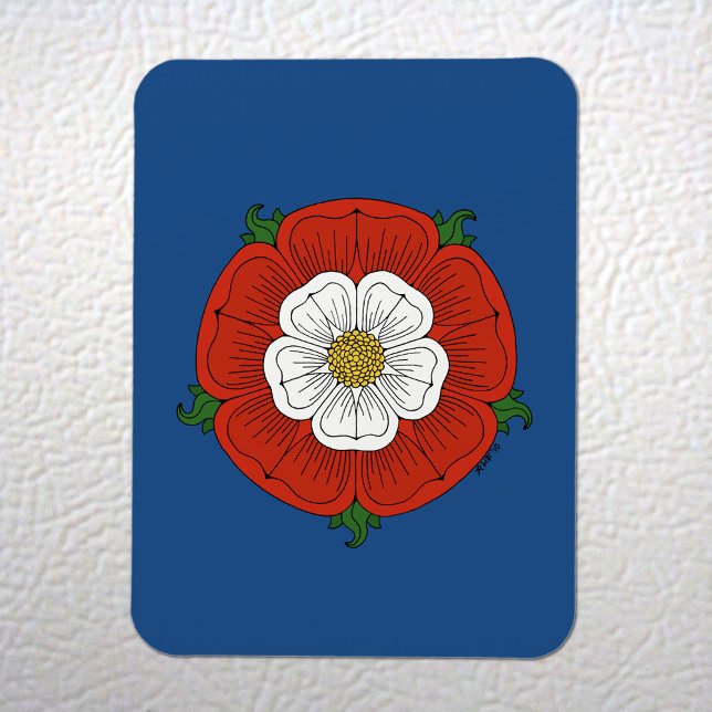 Tudor Rose Magnet (Tudor Rose Magnet on White Fridge)