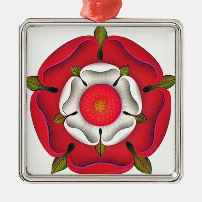 Tudor Rose Metal Ornament (Front)