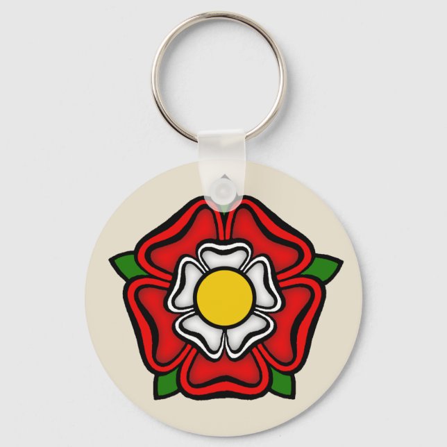 Tudor Rose of England, Emblem of Royalty Key Ring (Front)