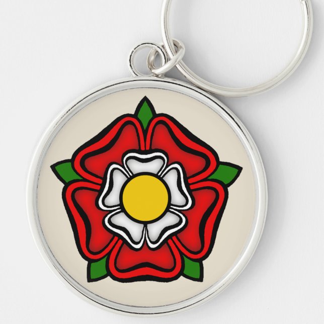 Tudor Rose of England, Emblem of Royalty Key Ring (Front)