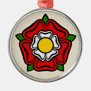 Tudor Rose of England, Emblem of Royalty Metal Ornament
