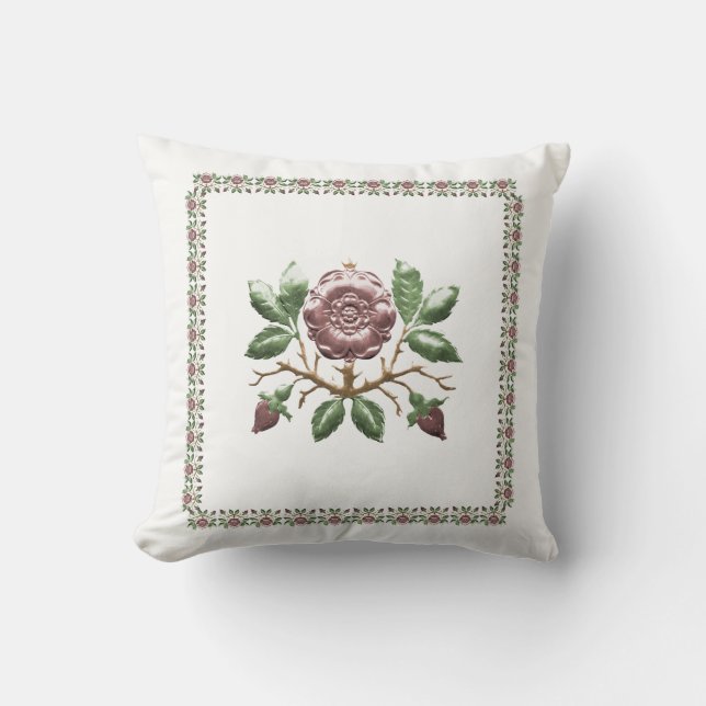 Tudor Rose Pillow (Front)