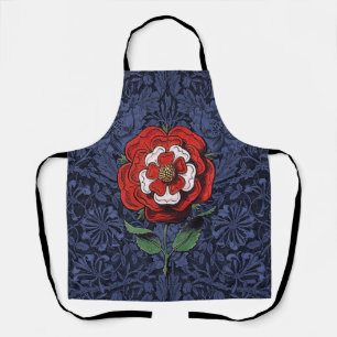 Tudor Rose Red and White Apron
