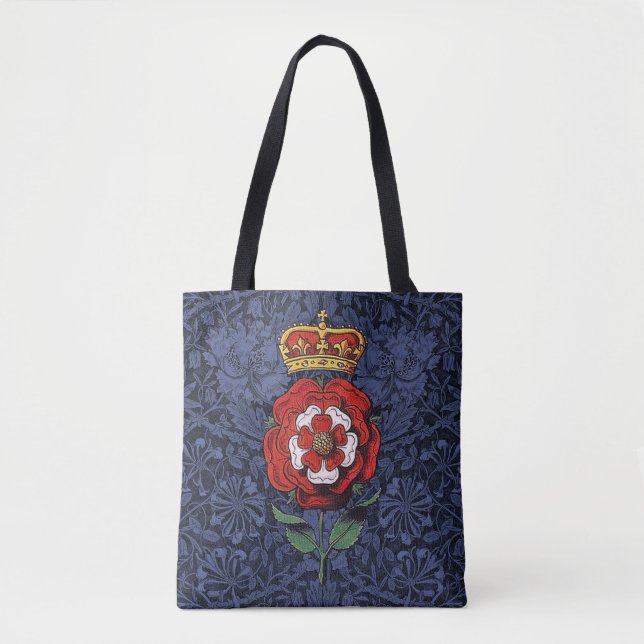 Tudor Rose Red and White Tote Bag (Front)