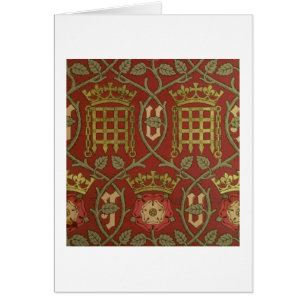 'Tudor Rose', reproduction wallpaper designed by S