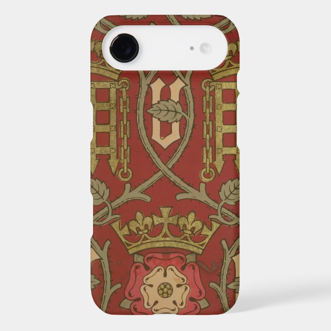 'Tudor Rose', reproduction wallpaper designed by S Case-Mate iPhone Case (Back)