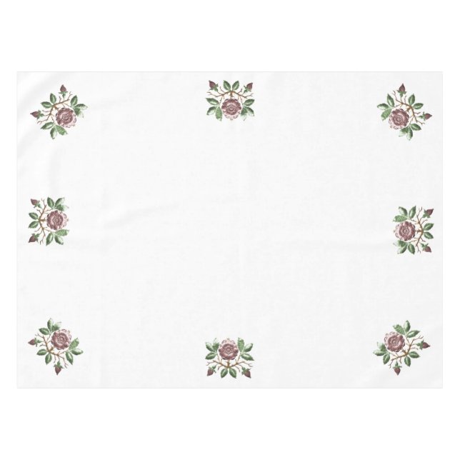 Tudor Rose Table Cloth (Front (Horizontal))
