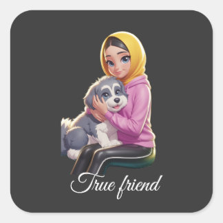 Tue friend square sticker