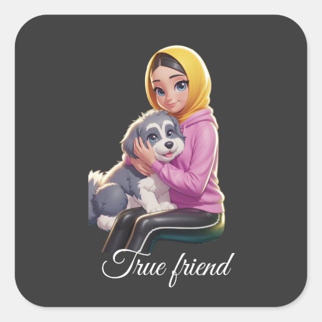 Tue friend  square sticker (Front)