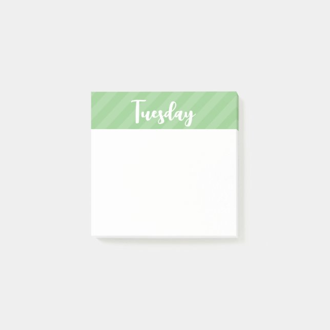 Tuesday - Green - Days of the Week - Post It Notes (Front)