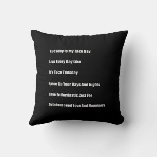 Tuesday Is My Taco Day Cushion