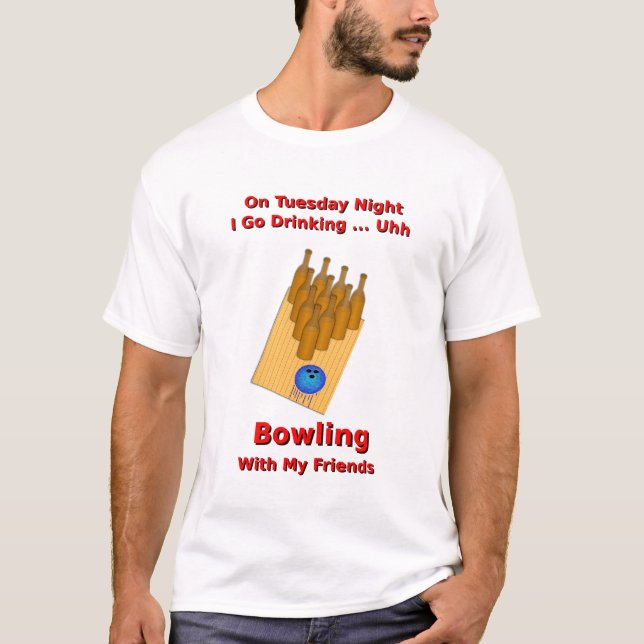Tuesday Night Beer Bowler T-Shirt (Front)