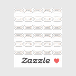 Tuesday planner week stickers