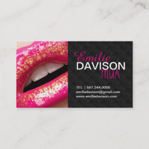 Tuffed Hot Lips MAKEUP ARTIST BUSINESS CARD