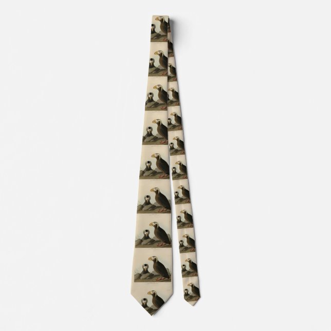 Tufted Auk (Puffin) - Audubon's Birds of America Tie (Front)