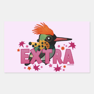 Tufted Coquette is *EXTRA* Rectangular Sticker