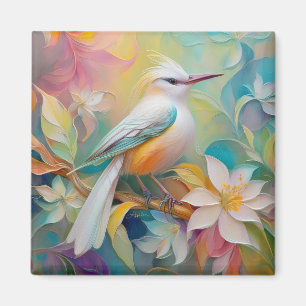 Tufted Golden Rumped Fantasy Bird Magnet