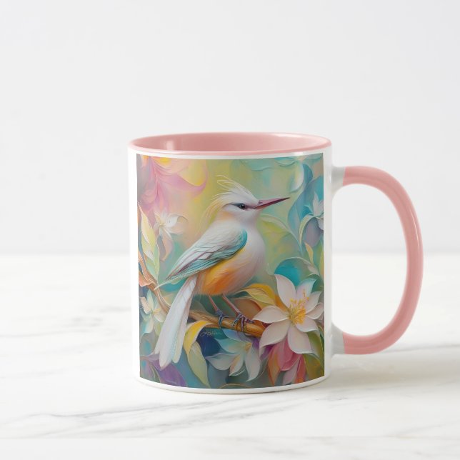 Tufted Golden Rumped Fantasy Bird Mug (Right)
