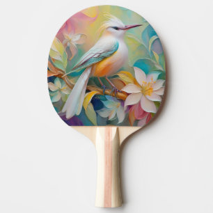 Tufted Golden Rumped Fantasy Bird Ping Pong Paddle