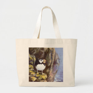 Tufted Puffin Cotton Hand Carry Bag