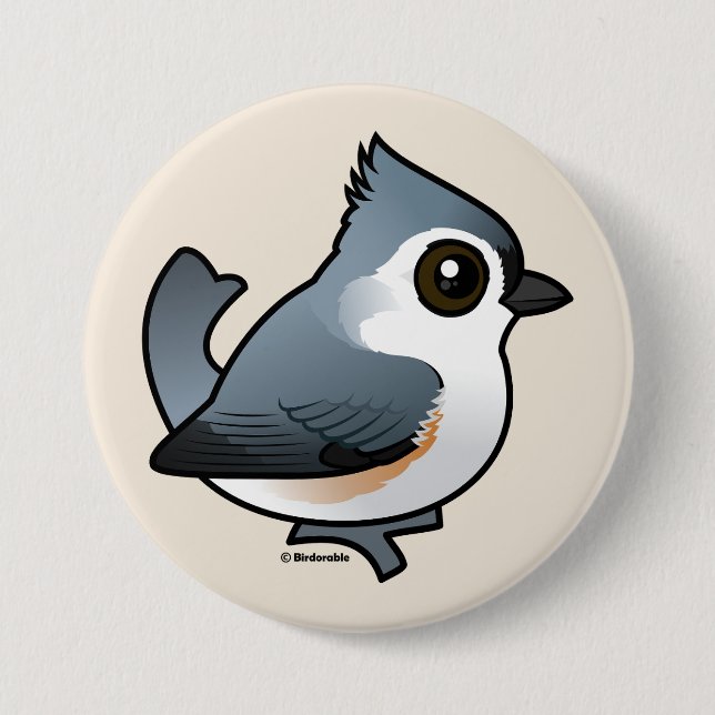 Tufted Titmouse 7.5 Cm Round Badge (Front)