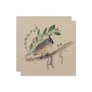 Tufted Titmouse Bird Art Card