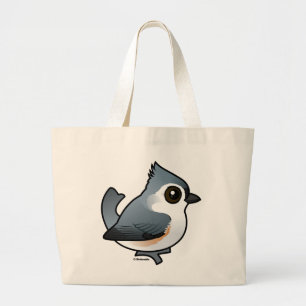 Tufted Titmouse Large Tote Bag