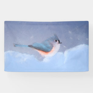 Tufted Titmouse Painting - Cute Original Dog Art Banner