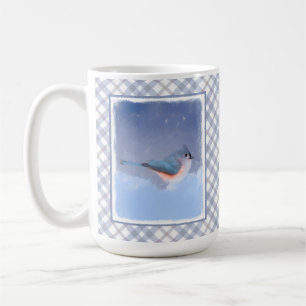 Tufted Titmouse Painting - Cute Original Dog Art Coffee Mug