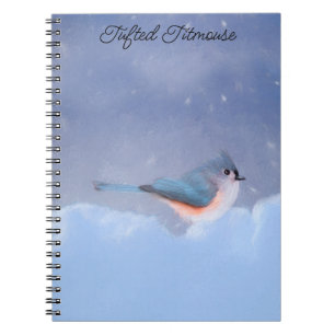 Tufted Titmouse Painting - Original Bird Art Notebook